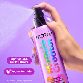 MATRIX Miracle Creator used in bathroom setting, shows styling convenience at home