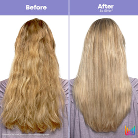 MATRIX applying mask to wet hair with comb for even distribution and improved manageability