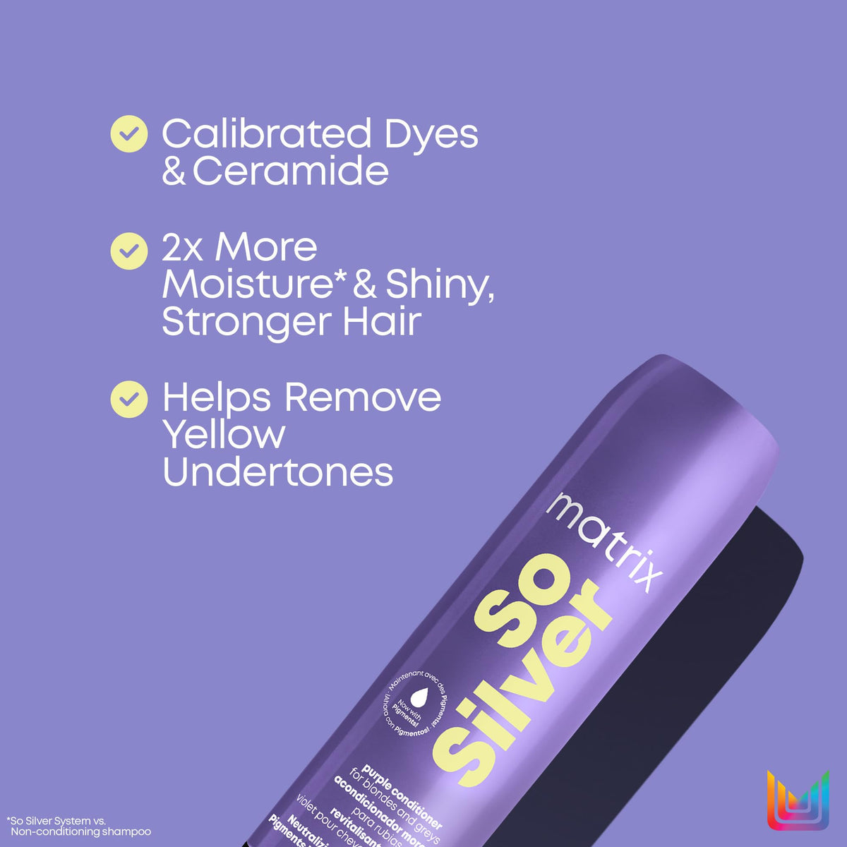 Matrix So Silver being applied in the shower for fast toning and hydration