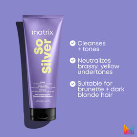 MATRIX hands wearing gloves demonstrating recommended timing to prevent staining and control tone