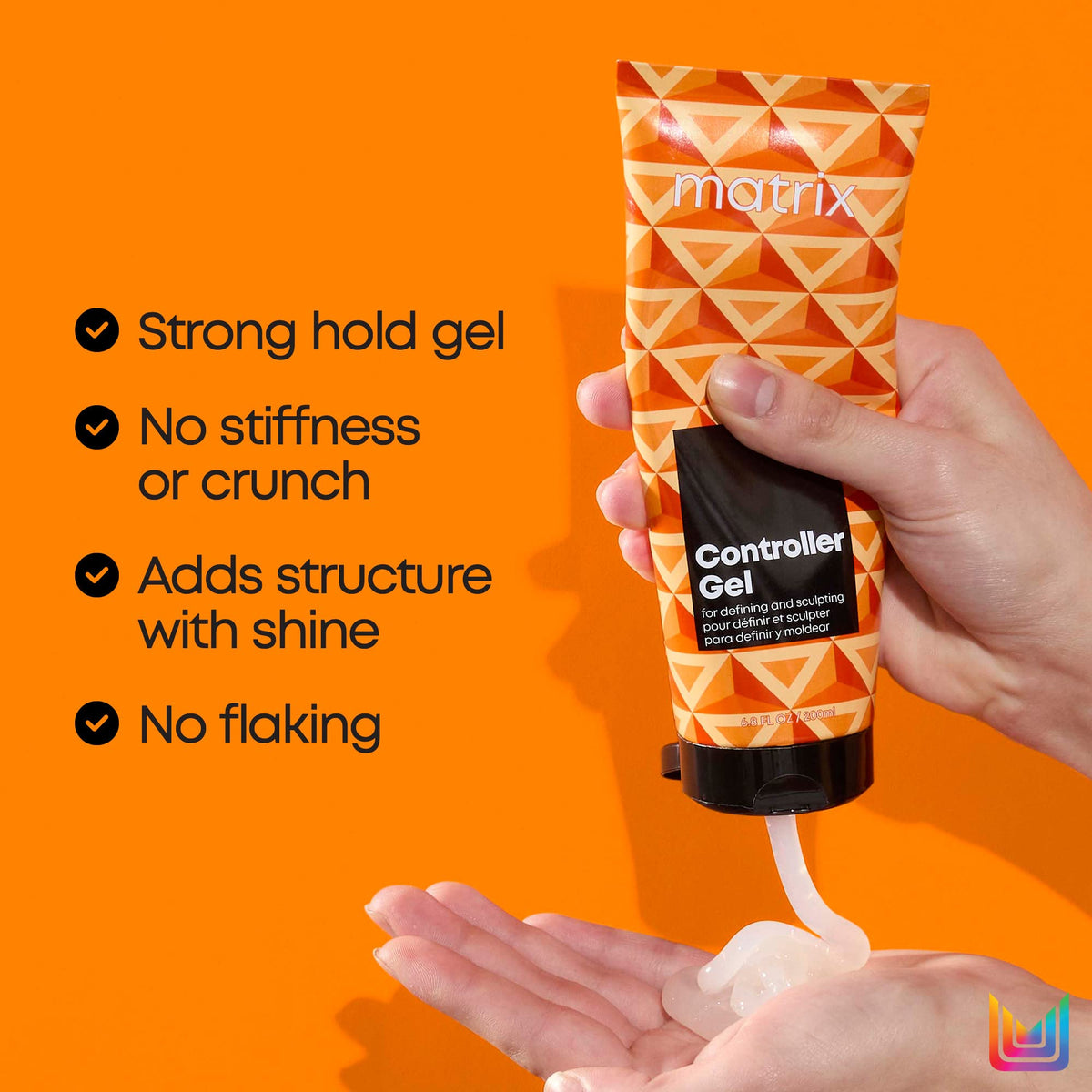 MATRIX gel texture close-up demonstrating smooth consistency and spreadability
