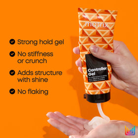 MATRIX gel texture close-up demonstrating smooth consistency and spreadability
