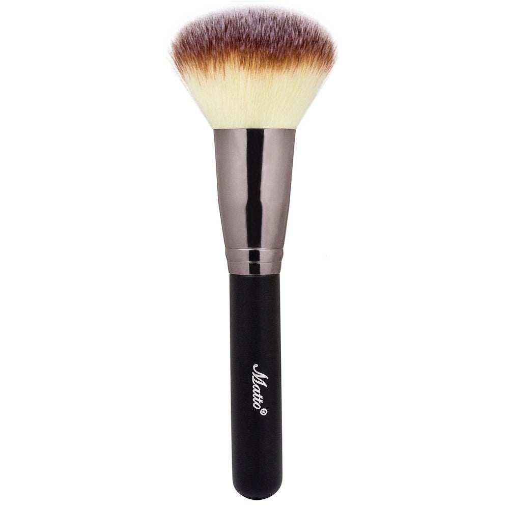 Matto front view of powder brush showing full fluffy head for fast coverage