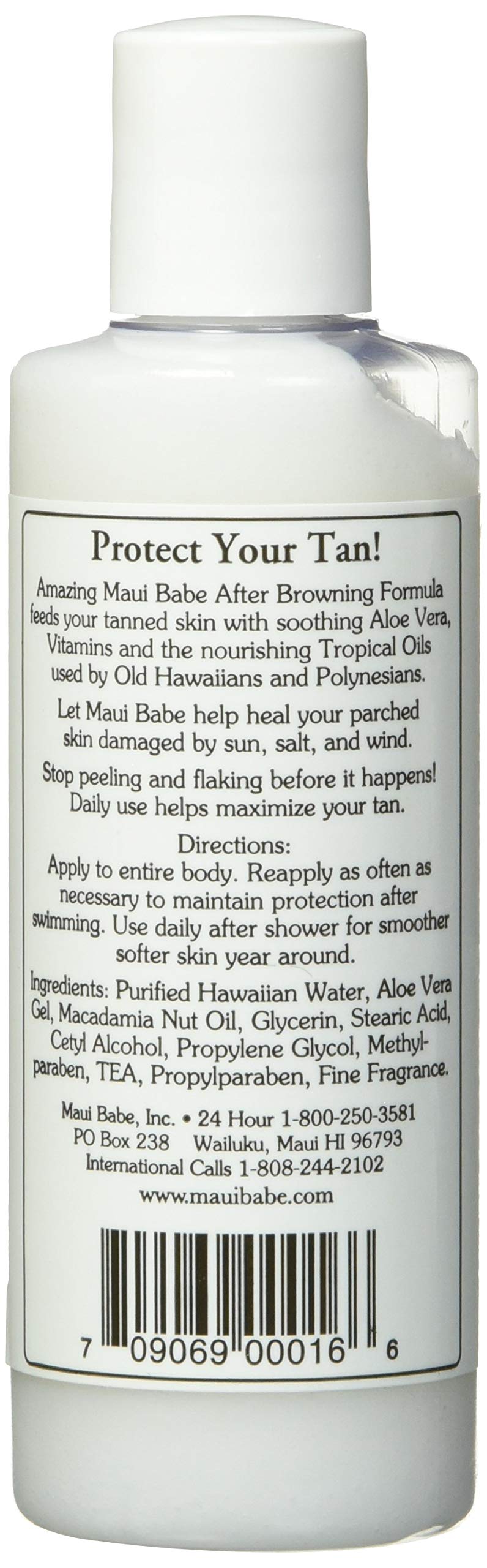Maui Babe lotion applied on forearm demonstrating hydration and tan preservation