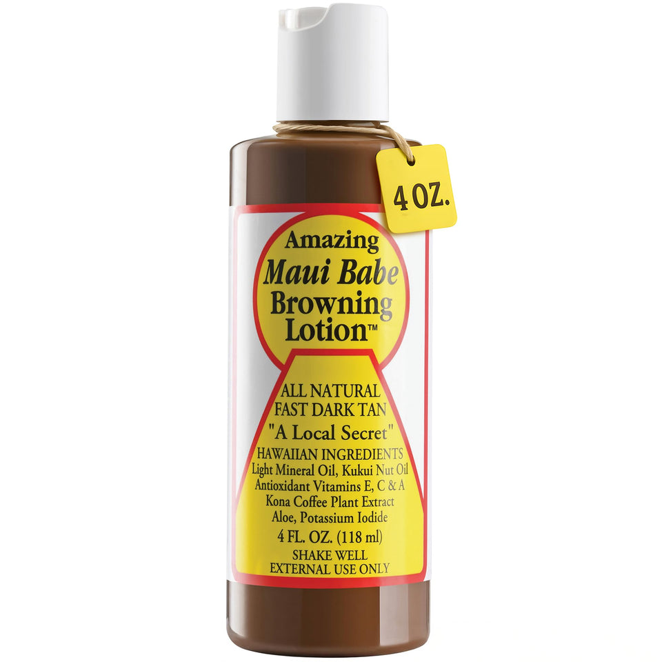 Maui Babe front packaging showing bottle and label for easy identification and travel convenience
