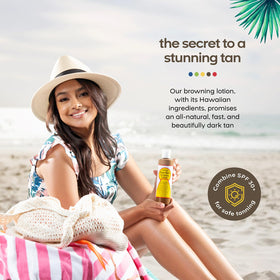 Maui Babe label close-up with ingredients list for informed buyers