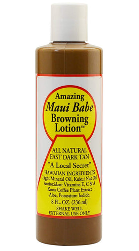 Maui Babe lotion texture closeup highlighting smooth, moisturizing formula