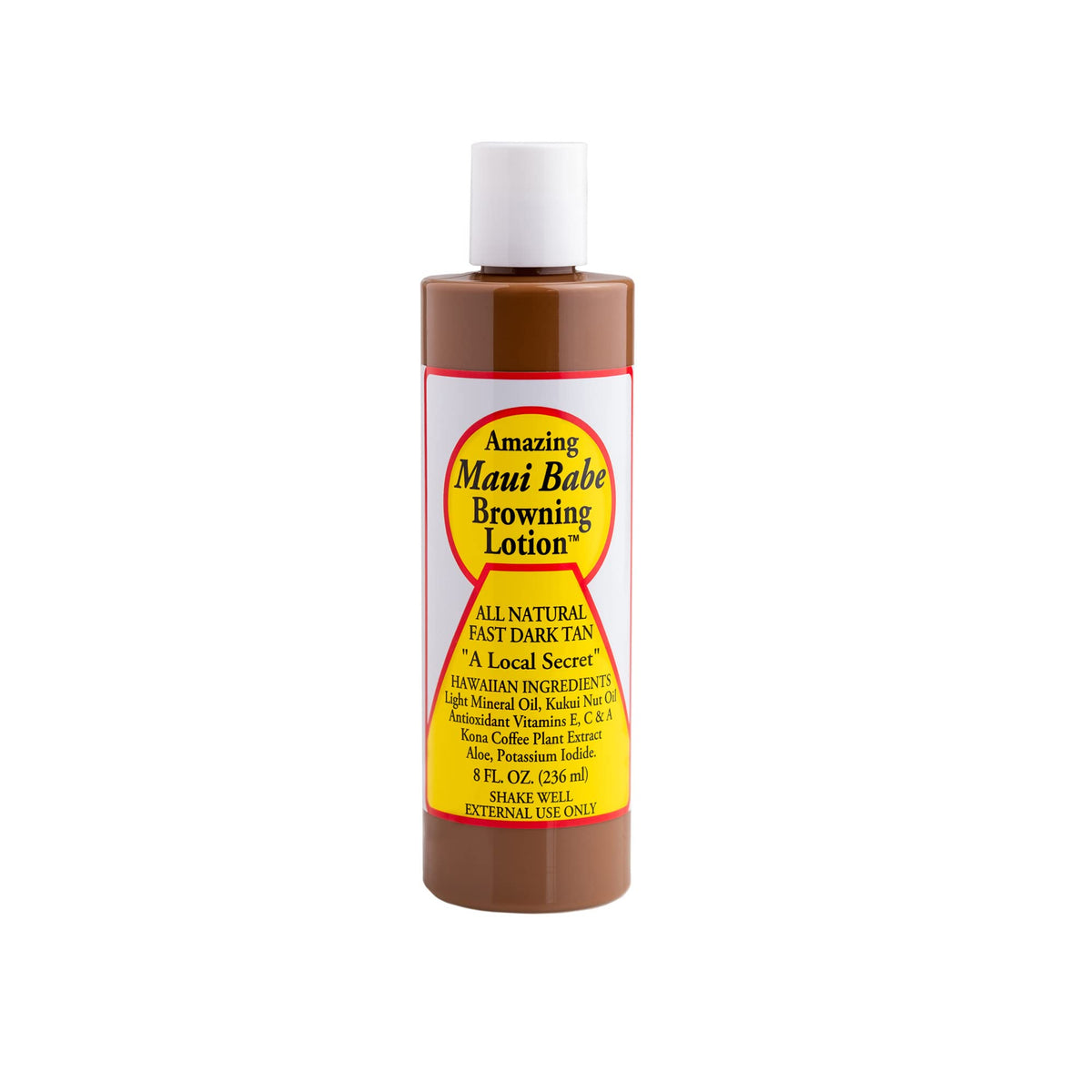 Maui Babe lotion texture closeup highlighting smooth oils and moisturizing finish