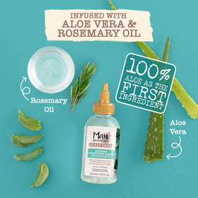 Applying Maui Moisture serum to scalp to soothe and hydrate