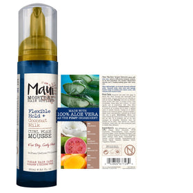 Maui Moisture bottle on bathroom shelf styling routine for daily use