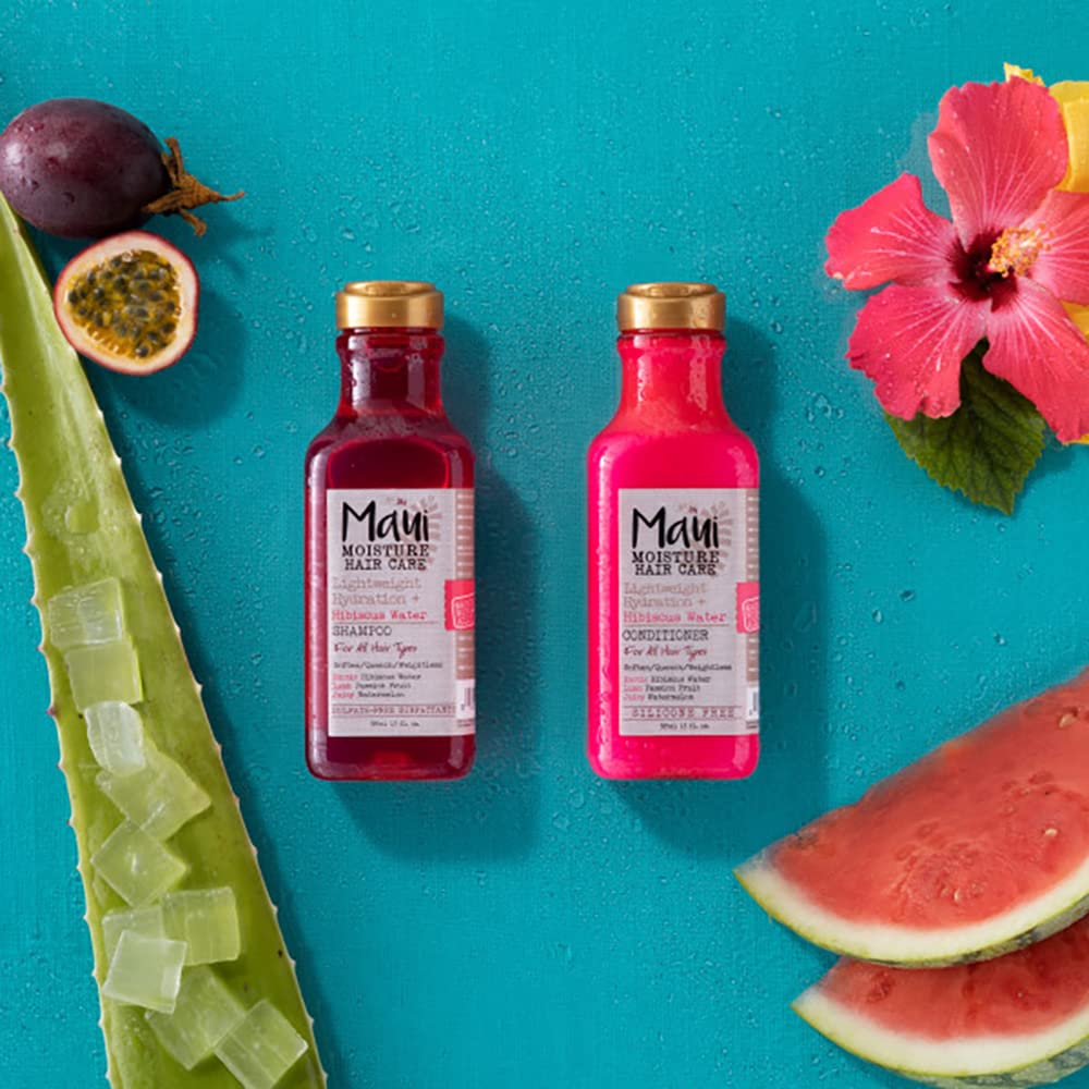maui moisture conditioner rinsing from hair demonstrating easy cleanse