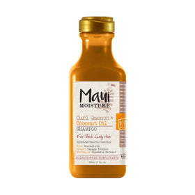 Maui Moisture front bottle showing curl-quench label and benefits