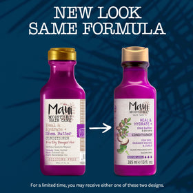 Maui Moisture aloe vera and shea butter ingredients highlighting nourishment