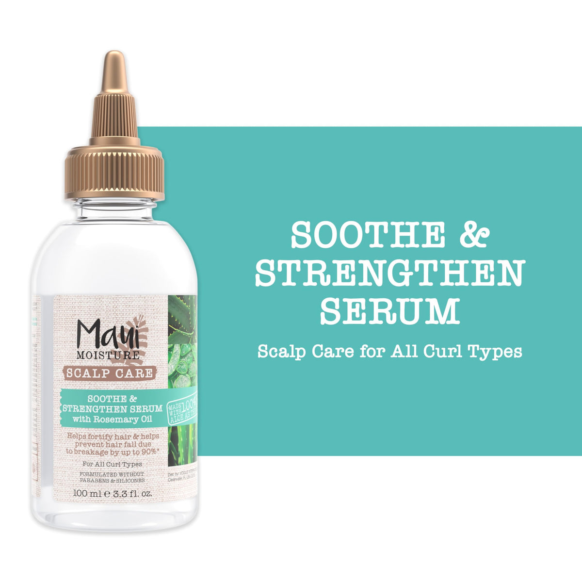 Close-up of Maui Moisture ingredients label highlighting aloe first
