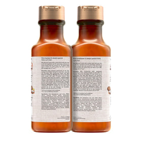 Maui Moisture shampoo and conditioner duo styled on shelf for routine pairing