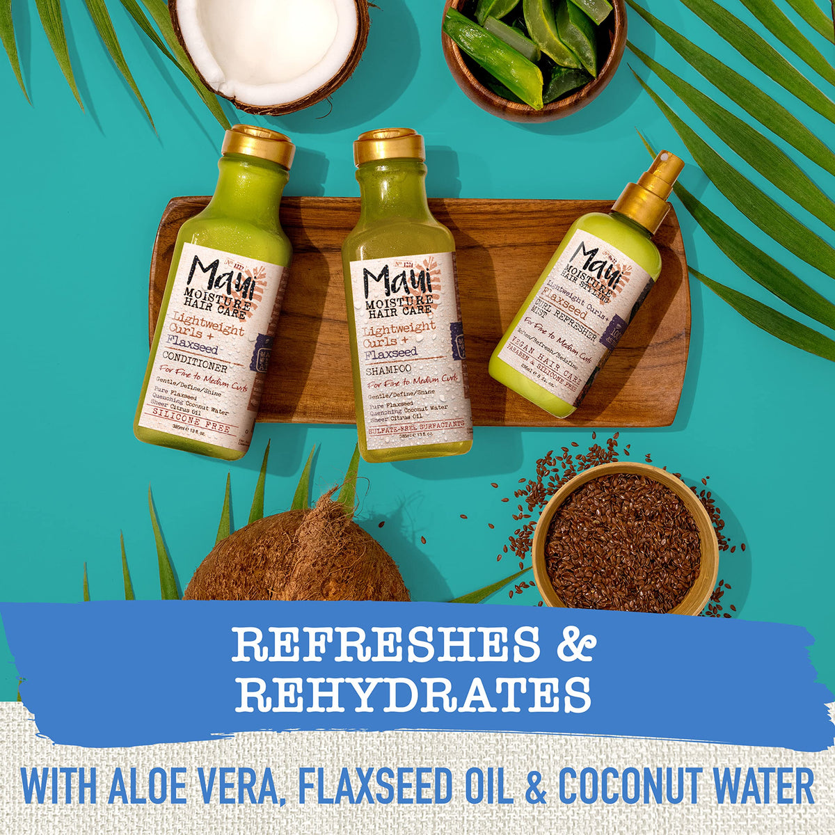 Maui Moisture shampoo being lathered into curly hair for frizz control