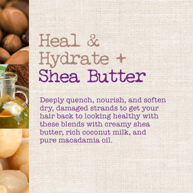 close-up label of Maui Moisture bottle highlighting ingredient list benefit