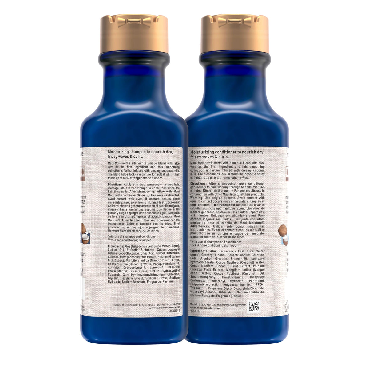 Maui Moisture being applied to wet curls to hydrate and reduce tangles