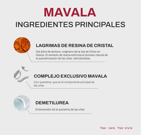 MAVALA Scientifique K+ being applied to nail tip to protect and reinforce free edge