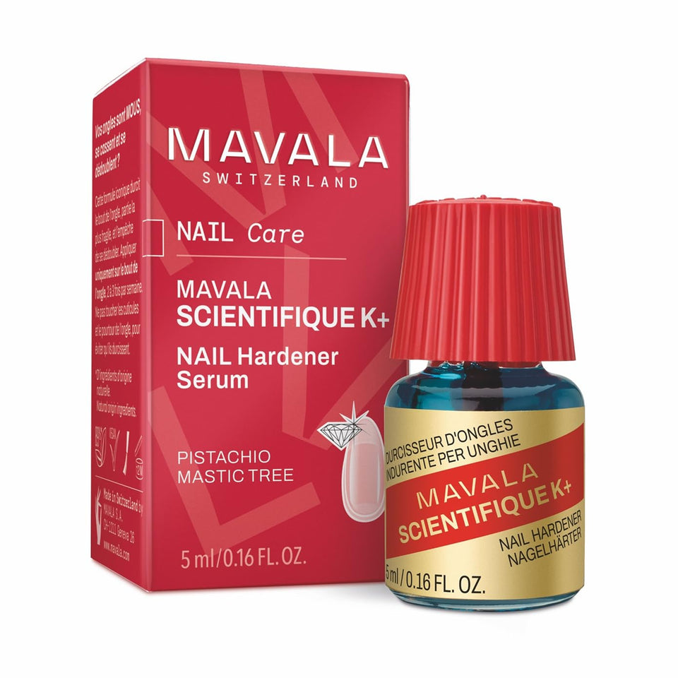 MAVALA Scientifique K+ bottle front view showing product and branding for easy identification