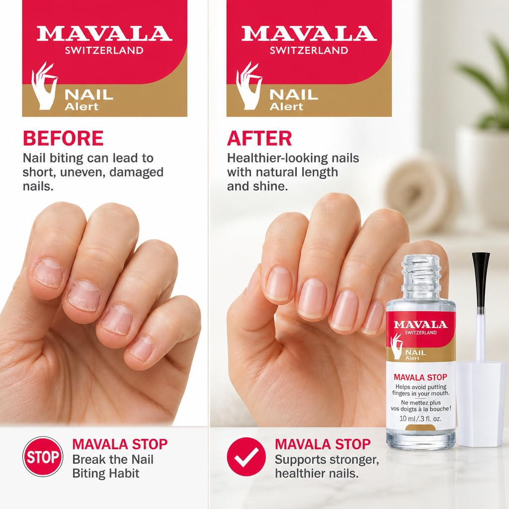 MAVALA brush applicator close-up showing easy precise brush for even coats