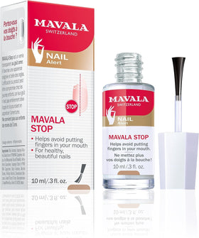 MAVALA bottle front packaging showing treatment benefits for habit control