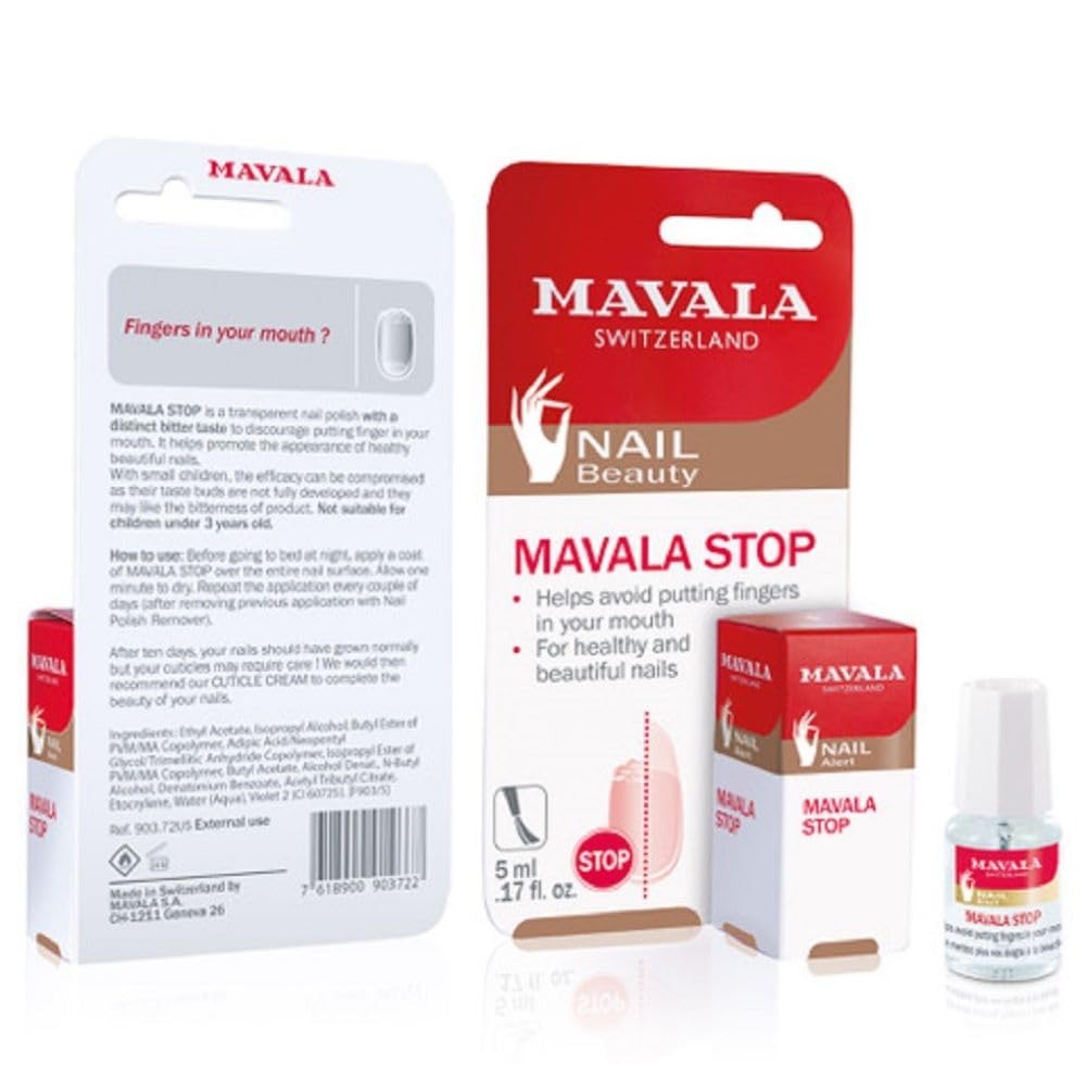 MAVALA Stop front packaging showing bottle and label for quick identification and deterrent use