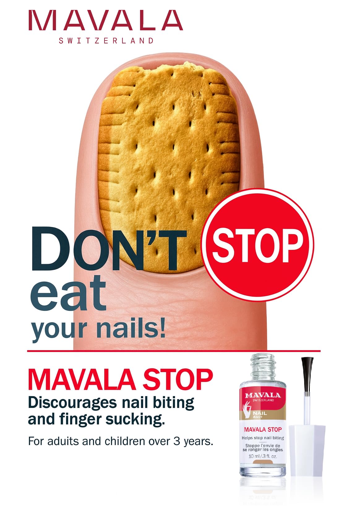 MAVALA close-up texture and gloss showing smooth, clear protective layer