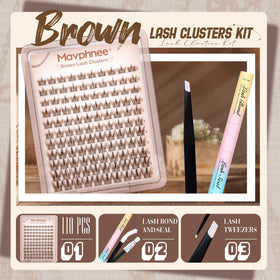 Mavphnee 110 brown clusters fanned displaying length variety and options