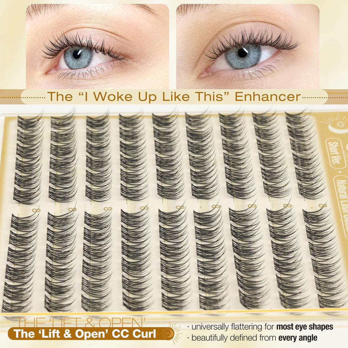 Mavphnee cluster being applied to lashes for fast, beginner-friendly placement
