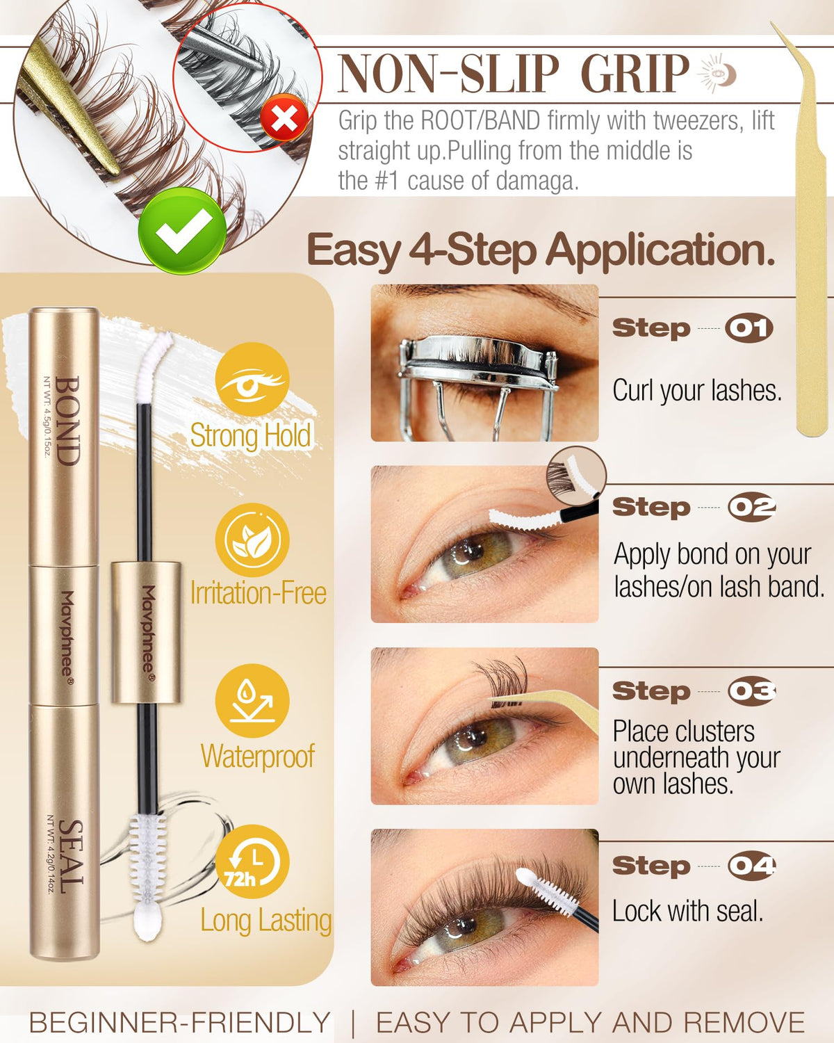 Mavphnee application on model eye demonstrating seamless blend and lift