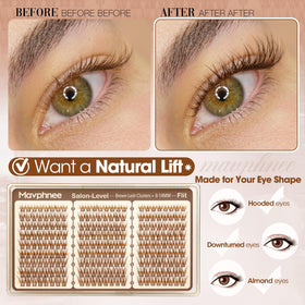 Mavphnee before and after eye shot showing subtle, believable enhancement