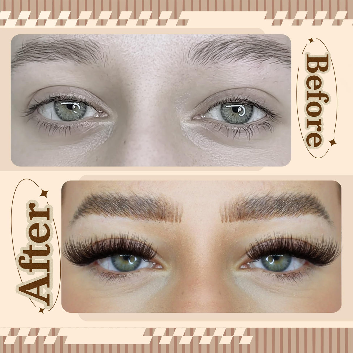 Mavphnee before and after showing seamless blend and lifted-eye benefit
