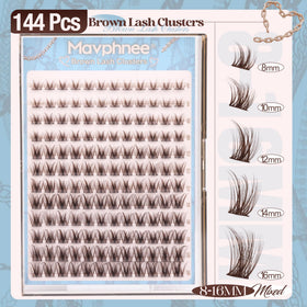 Mavphnee close-up of brown lash fibers highlighting soft fluffy texture