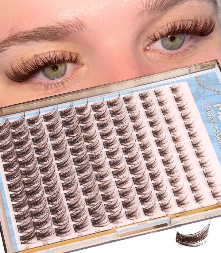 Mavphnee front packaging showing brown cluster lashes and quantity for clear value