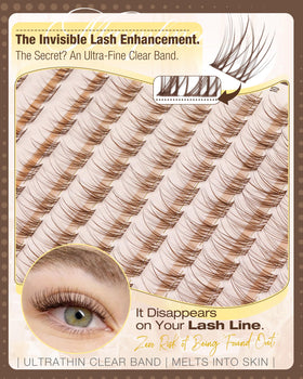 Mavphnee clear-band detail illustrating invisible melt-on finish for comfort