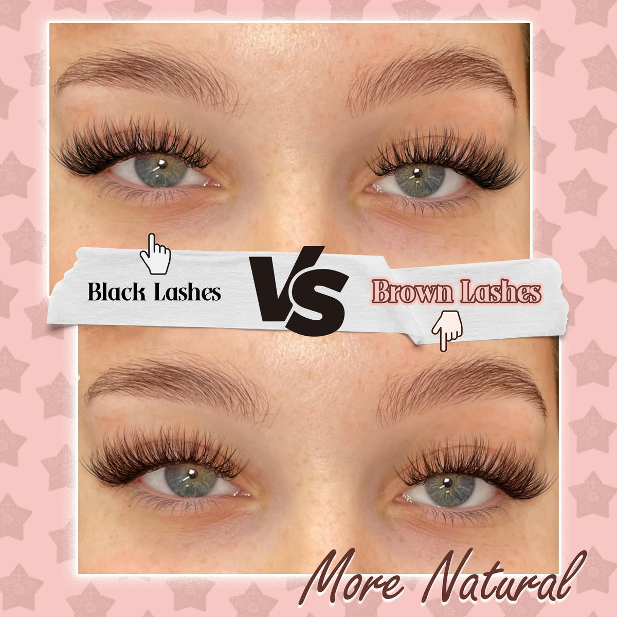 Mavphnee close-up of brown lash cluster texture for natural blend