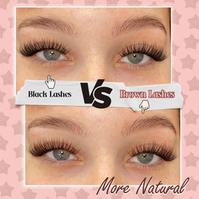 Mavphnee close-up of brown lash cluster texture for natural blend