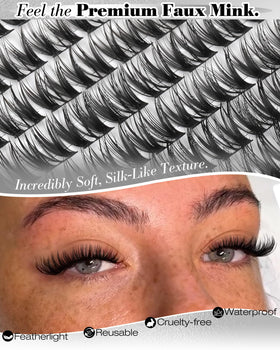 Mavphnee close-up of faux mink fibers showing soft texture and natural matte benefit