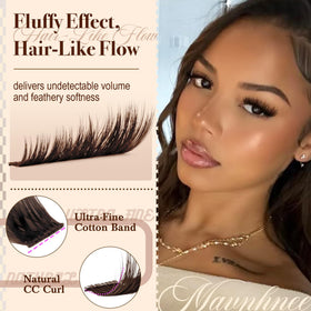 Mavphnee faux mink fibers close-up showing soft texture and volume benefit