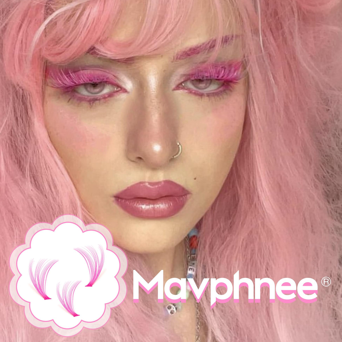 Mavphnee spread of seven colors arranged to show shade variety
