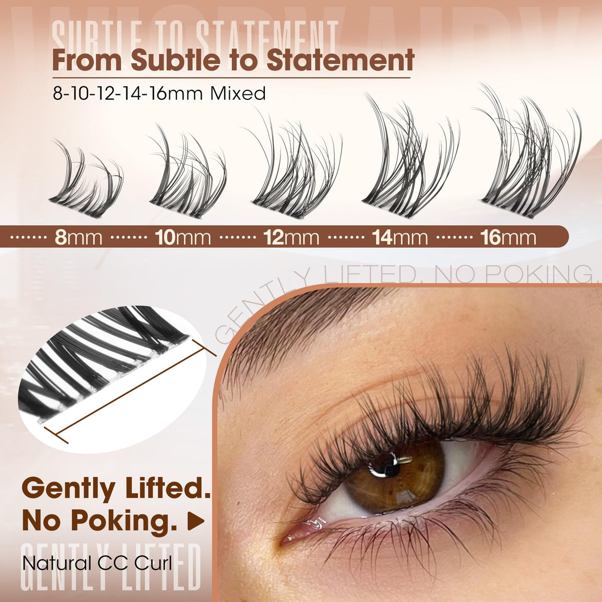 Mavphnee lashes worn with glasses showcasing lens-friendly comfortable benefit