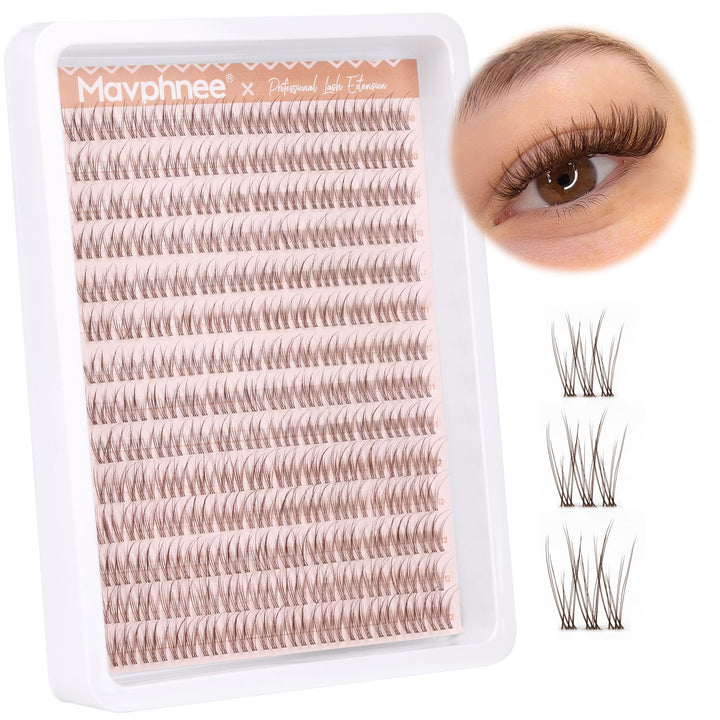 Mavphnee front packaging showing brown lash clusters and quantity