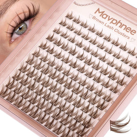 Mavphnee front packaging showing brown cluster lashes and quantity benefit