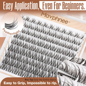 Mavphnee cluster being applied on an eye demonstrating easy application benefit