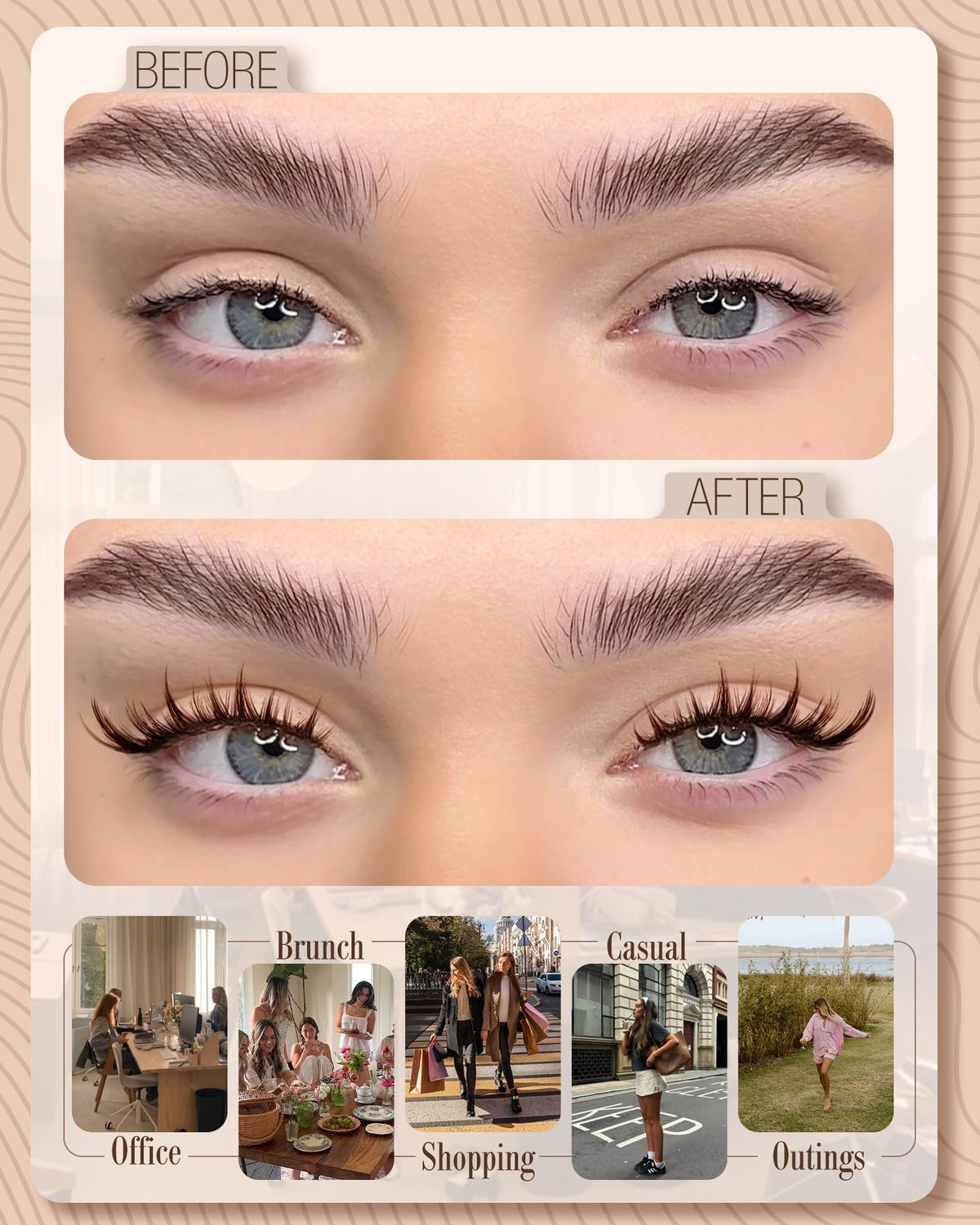 Mavphnee display of 6–14mm gradient lengths for smooth outer flare