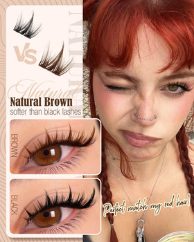 Mavphnee lashes paired with autumn makeup for complementary soft definition