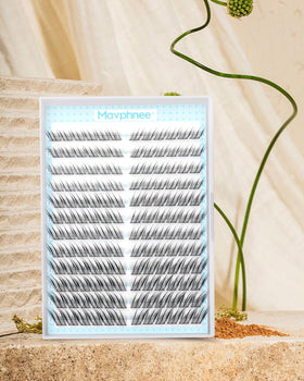 Mavphnee lifestyle shot on model demonstrating elongated cat-eye look