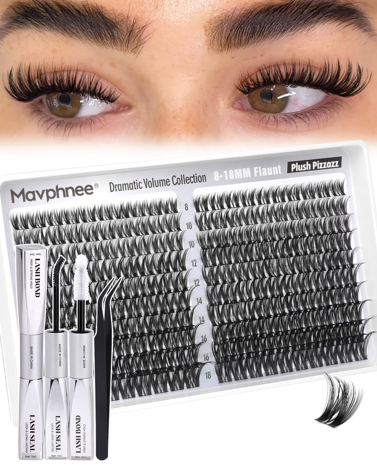 Mavphnee lifestyle model wearing clusters for dramatic evening impact
