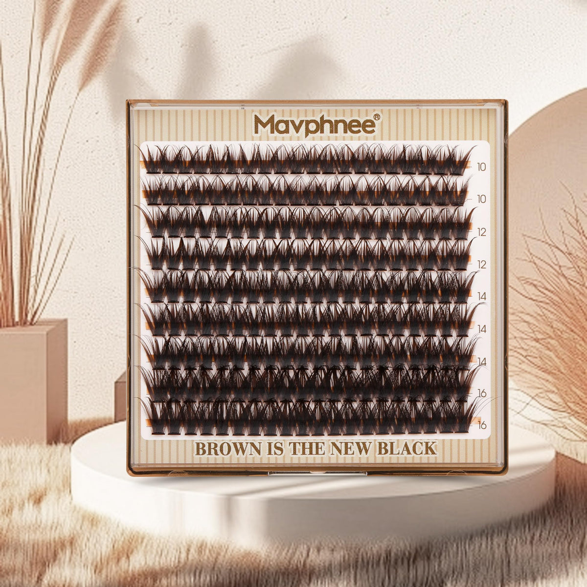 Mavphnee lifestyle portrait wearing brown clusters for soft glam aesthetic